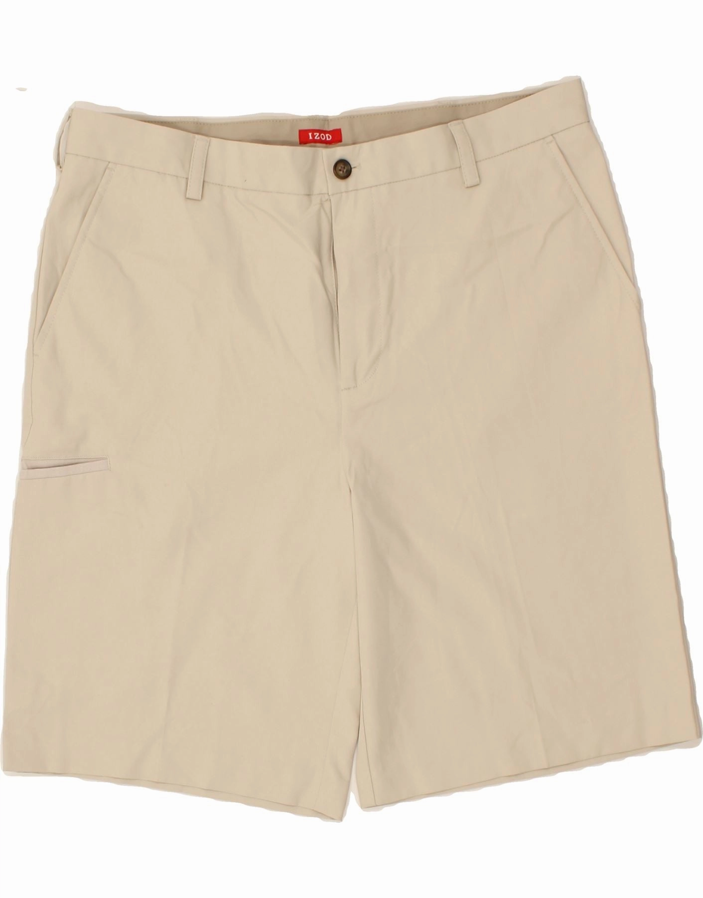 Bold colors semi-formal look IZOD Mens Cargo Shorts W38 XL Beige Polyester