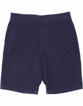 ELLESSE Mens Chino Shorts W42 2XL Navy Blue Cotton Stretch performance stretchy fabric