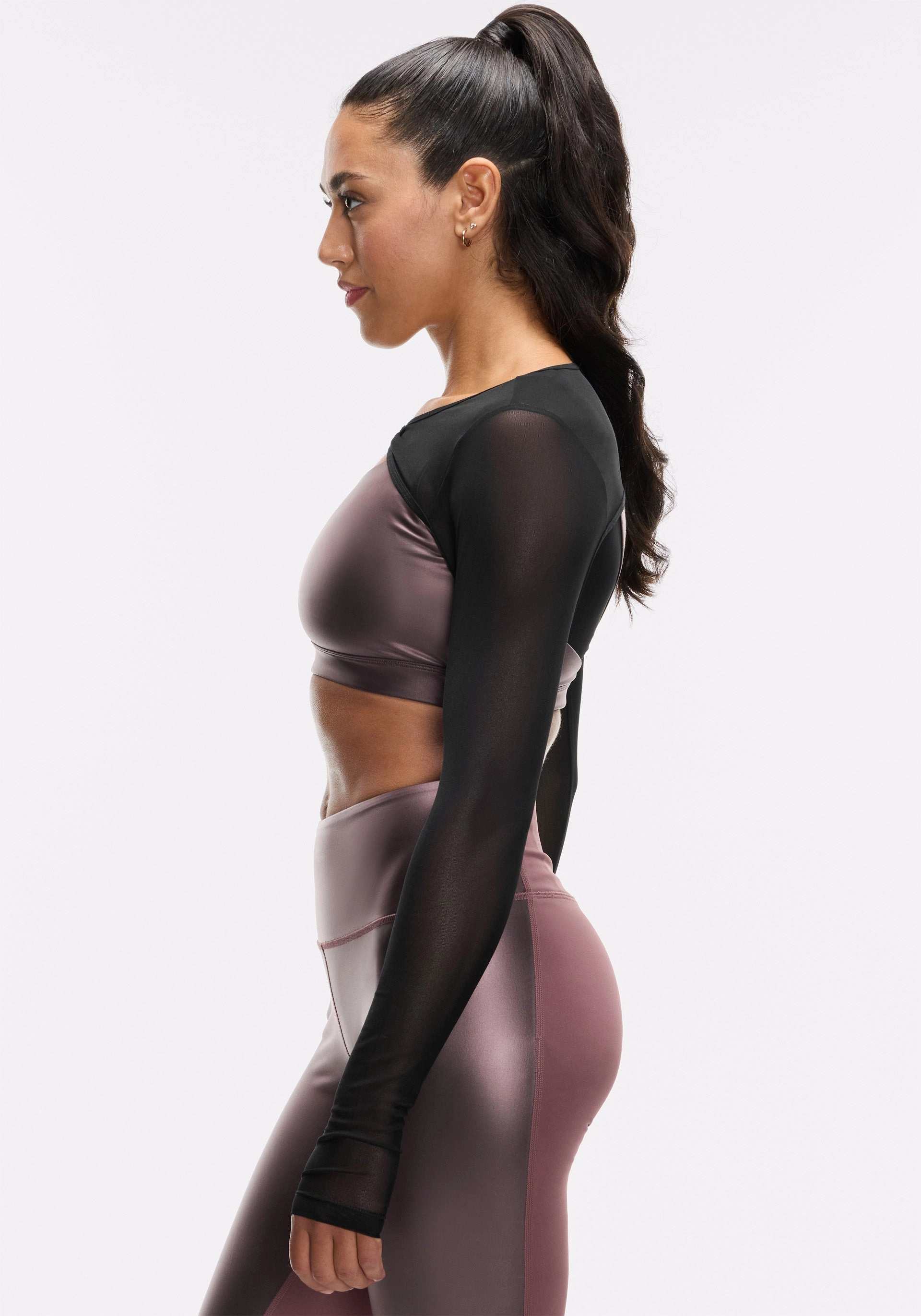 Mesh Shrug V-Back Bra Neutral Colors