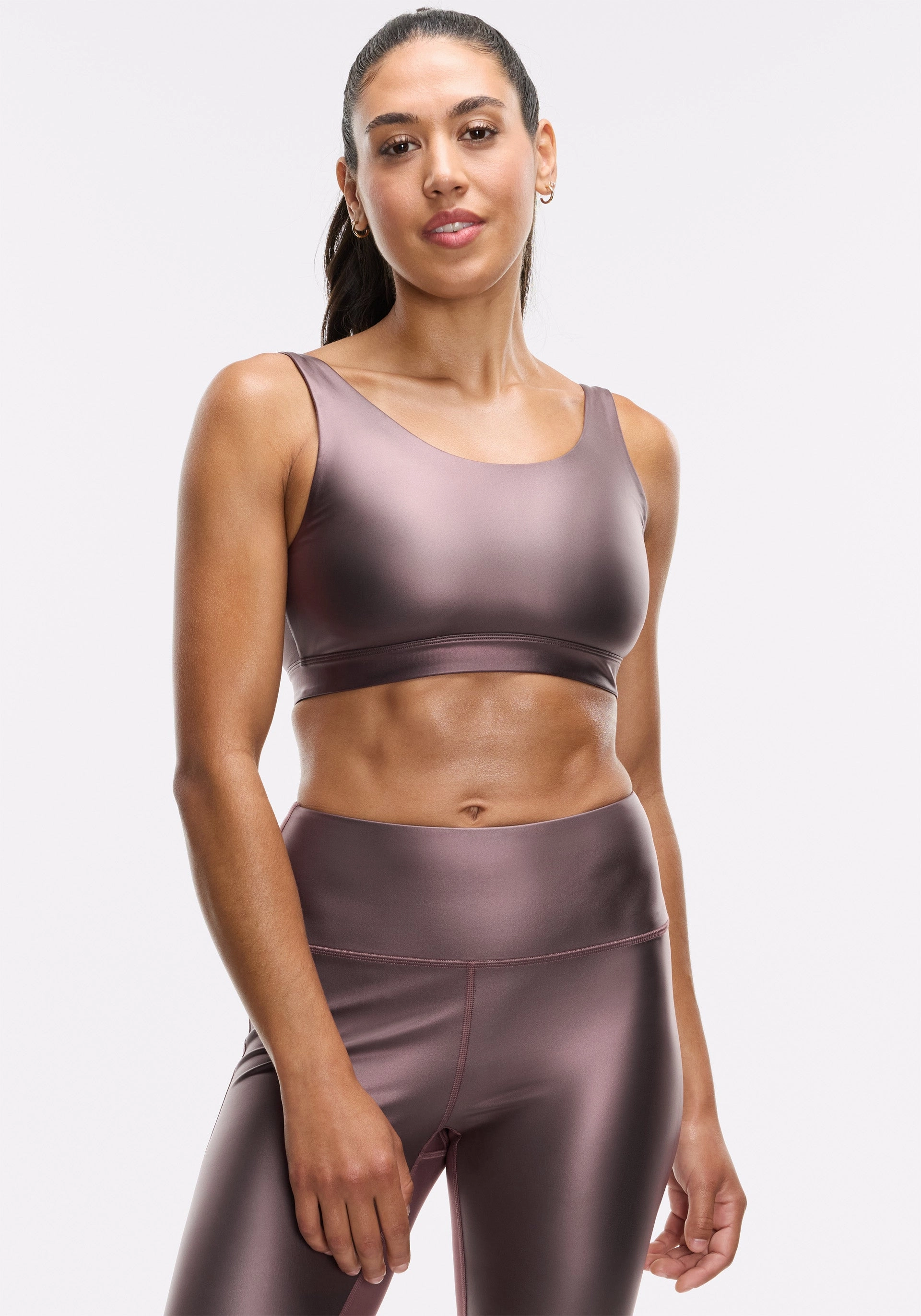 Mesh Shrug V-Back Bra Functional seams