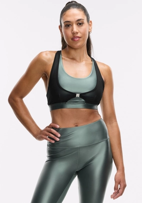 Mesh Sling Bra Embellished seams