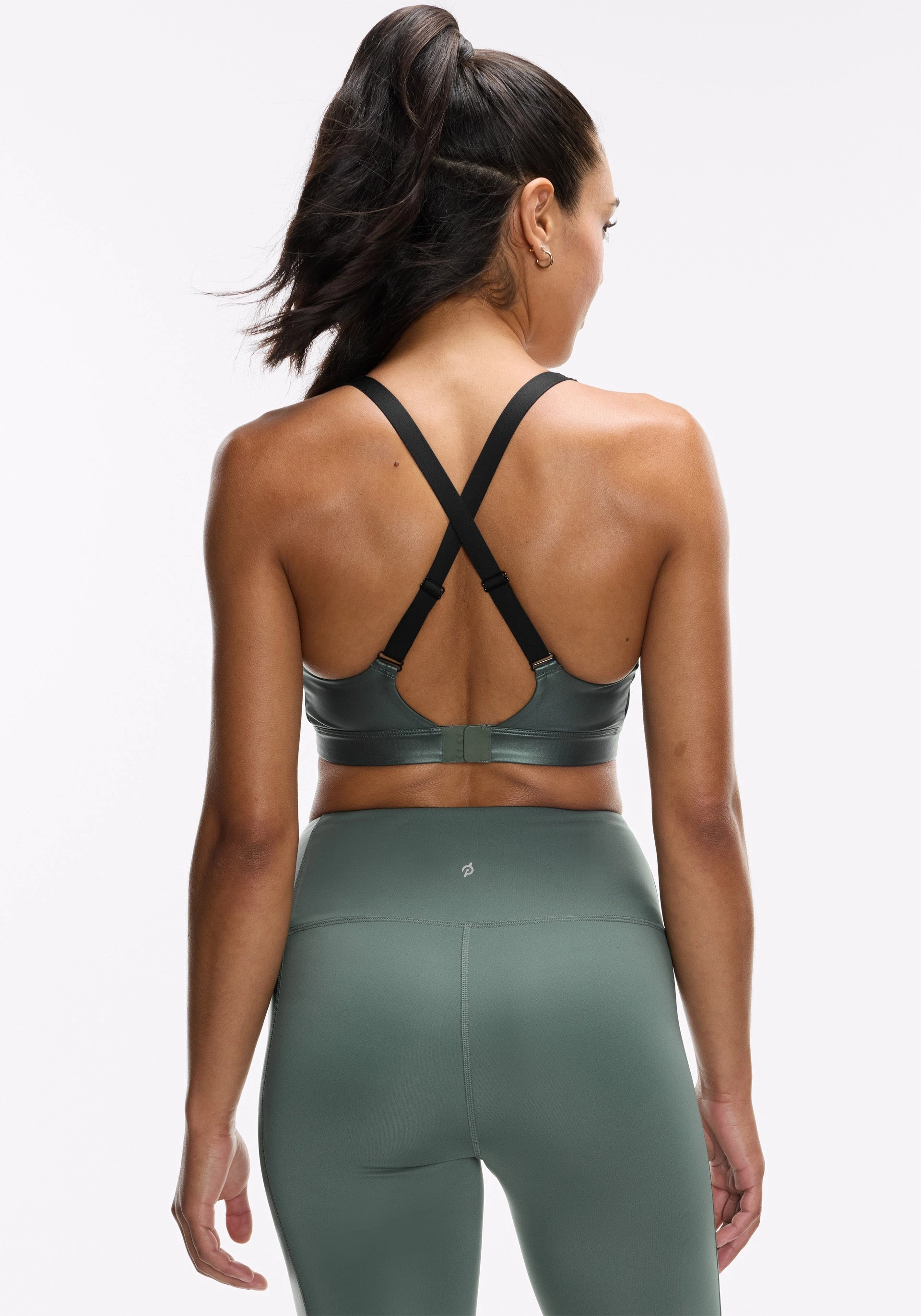 Fringed edges Embroidered seams Mesh Sling Bra