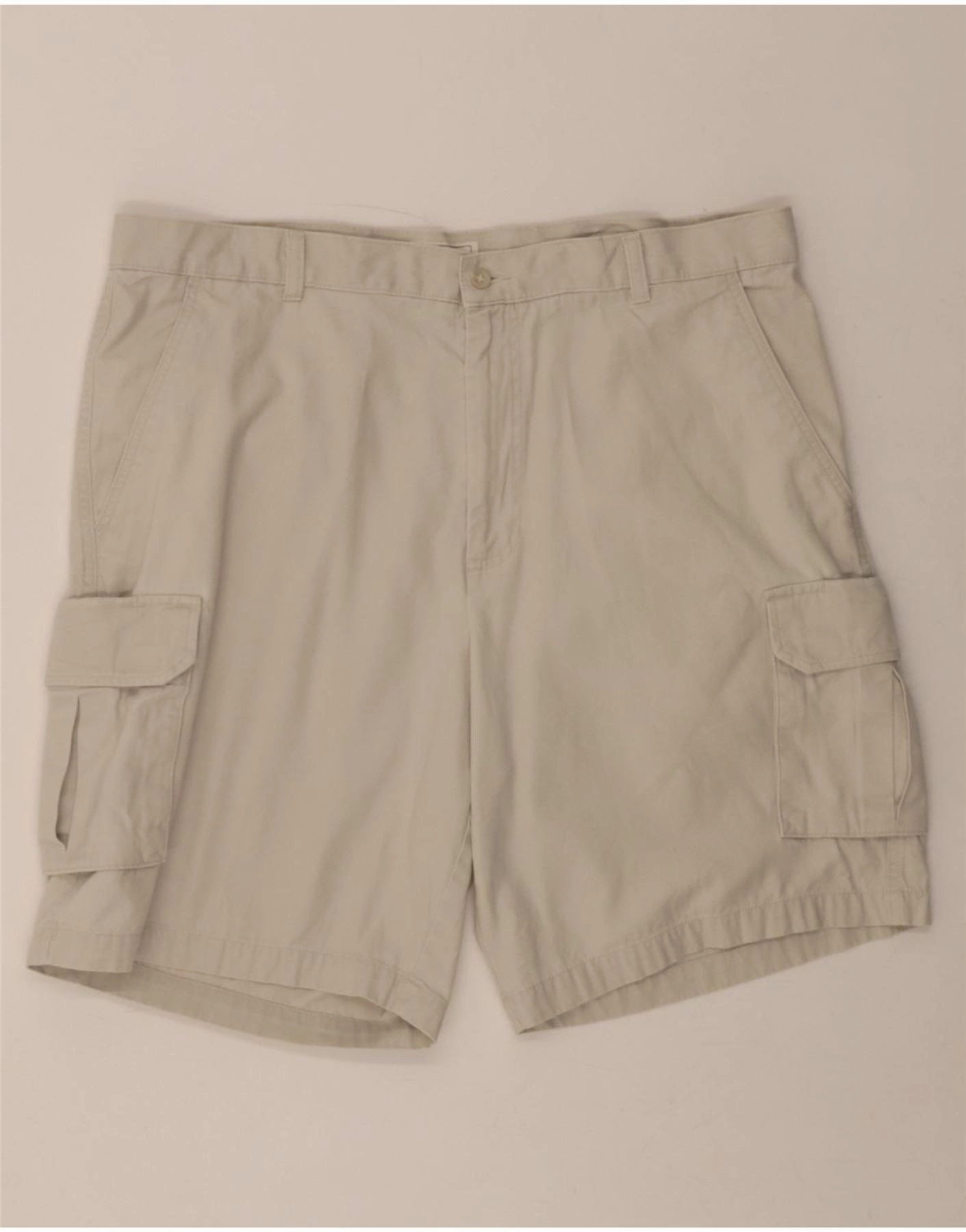 DOCKERS Mens Relaxed Fit Cargo Shorts W40 XL Beige Cotton AntiSnagTechnology