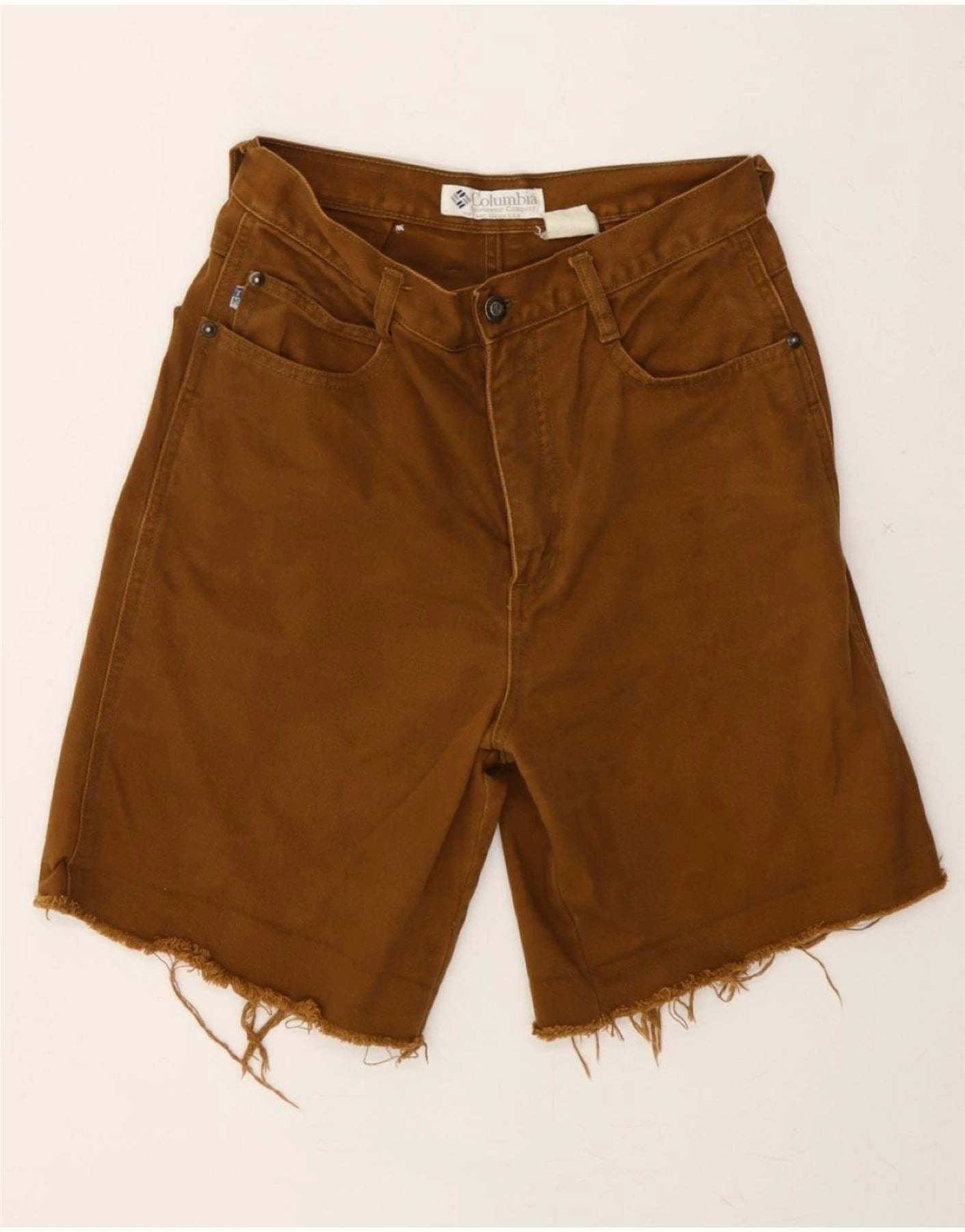 COLUMBIA Mens Denim Shorts W26 XS Brown rooftop party look