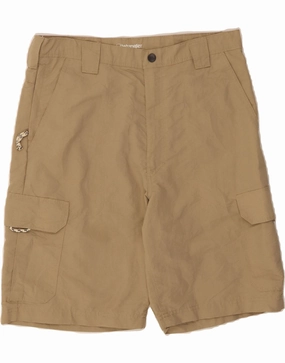 WRANGLER Mens Cargo Shorts W34 Large  Beige Nylon Stretch Comfort Low Profile Waistband