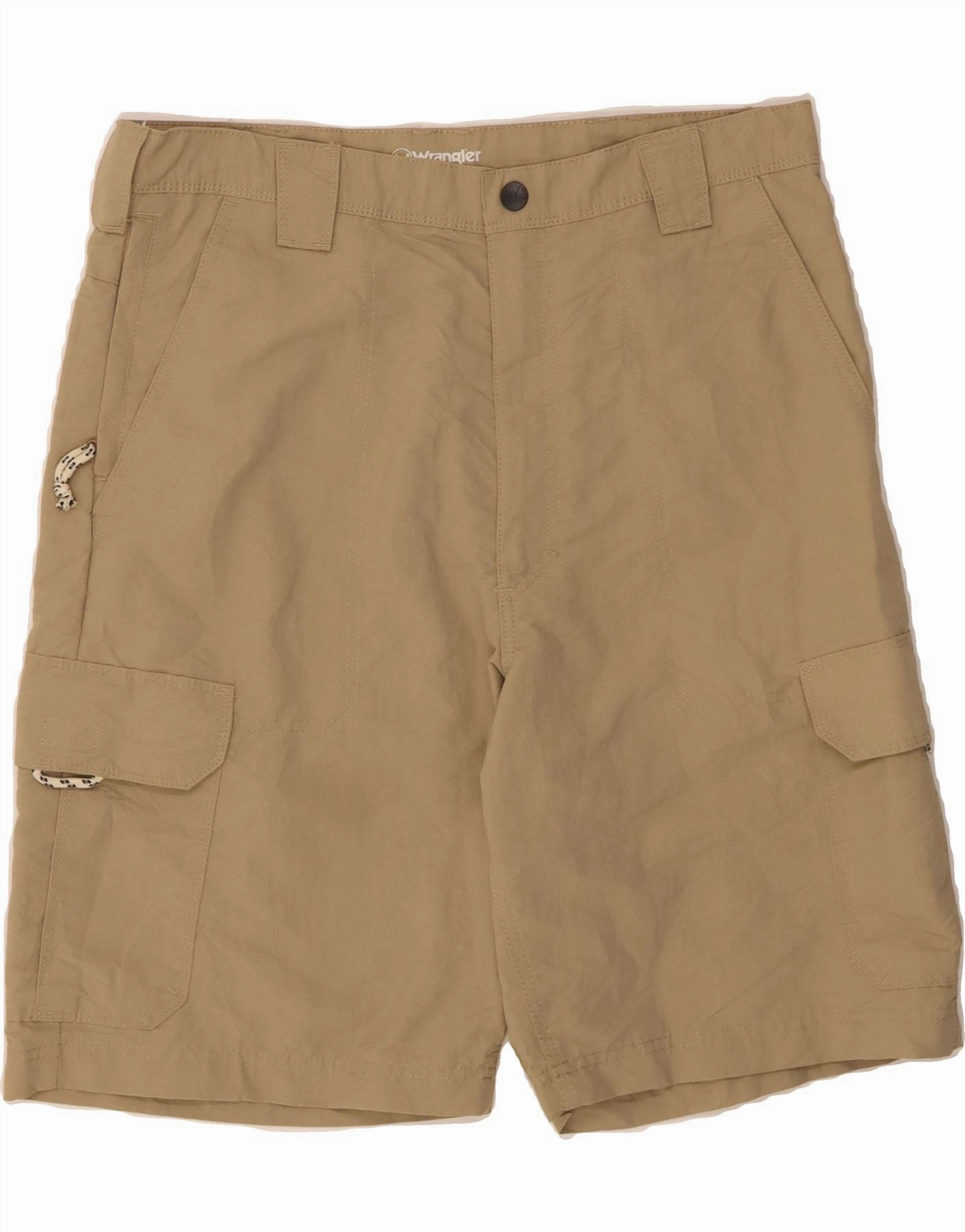 WRANGLER Mens Cargo Shorts W34 Large  Beige Nylon Stretch Comfort Low Profile Waistband