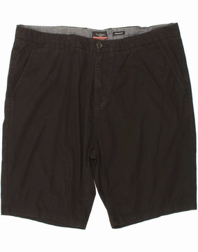 Father's Day gift Breezy Motion PIERRE CARDIN Mens Regular Fit Chino Shorts 2XL W42  Black Cotton
