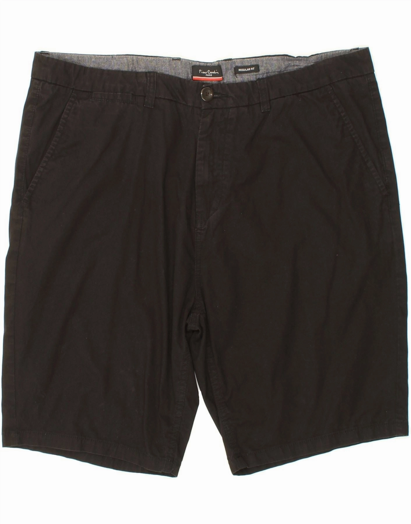 Father's Day gift Breezy Motion PIERRE CARDIN Mens Regular Fit Chino Shorts 2XL W42  Black Cotton