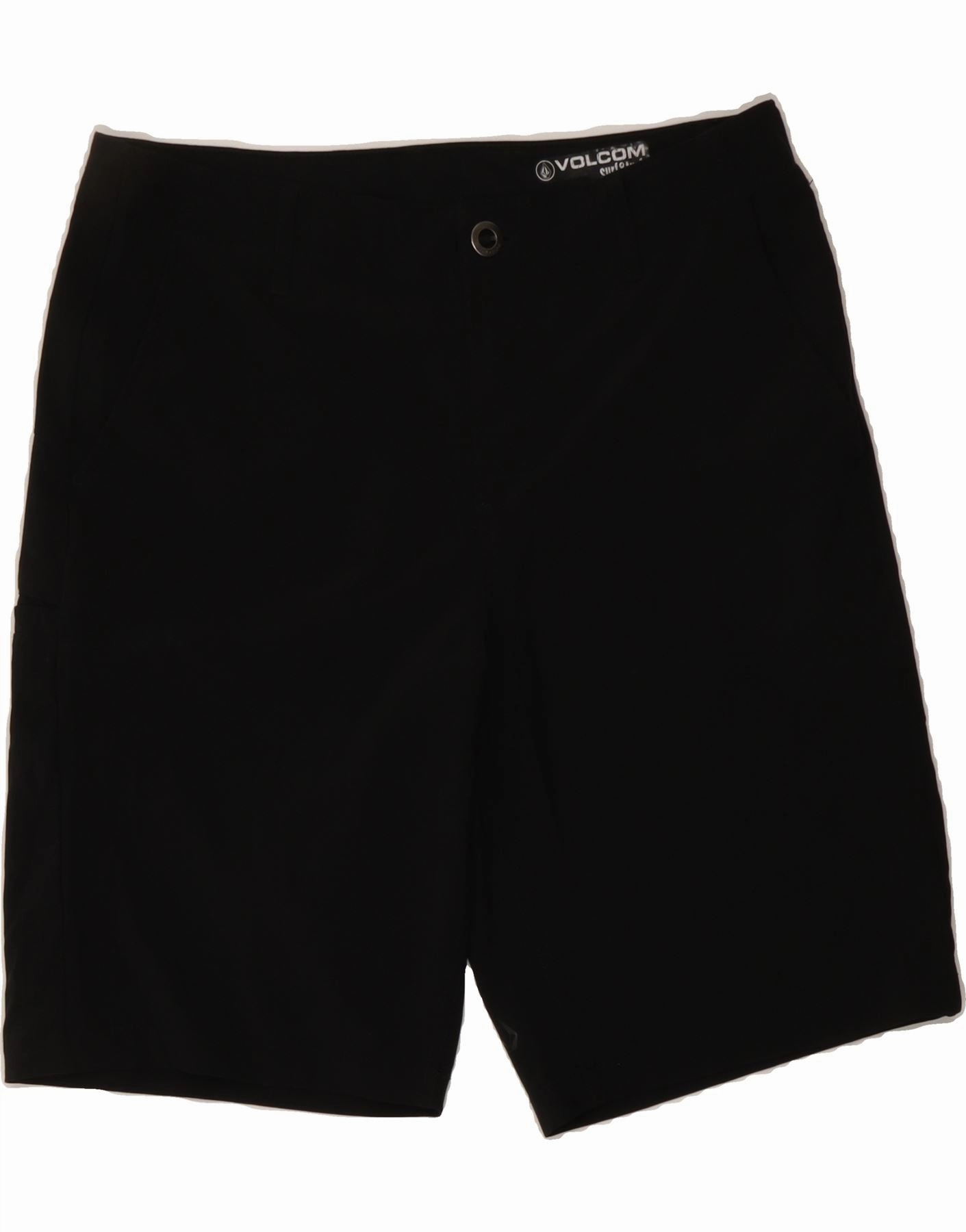 VOLCOM Mens Chino Shorts W30 Medium Black Polyester Comfy Layers