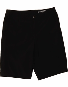 VOLCOM Mens Chino Shorts W30 Medium Black Polyester Comfy Layers
