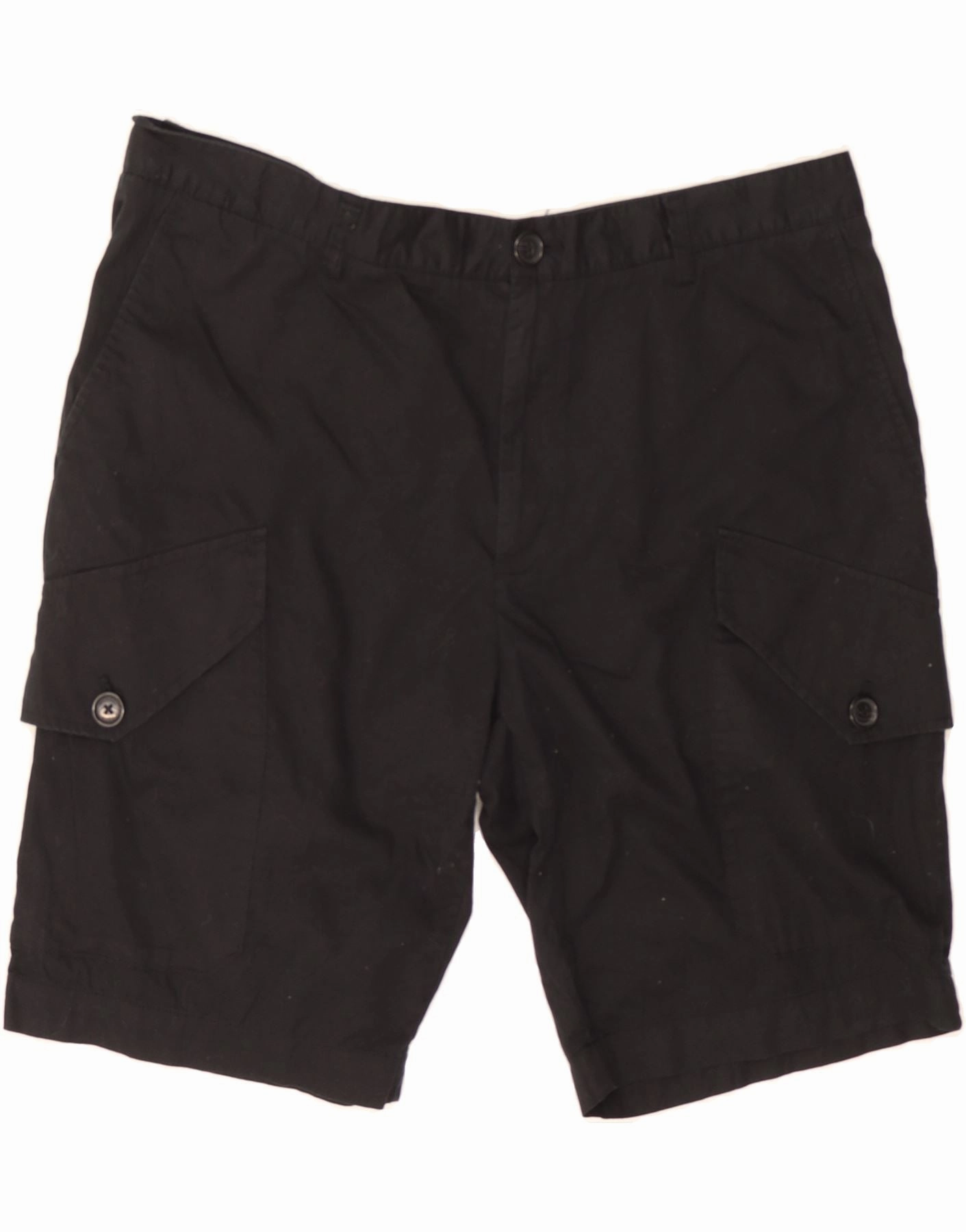 MICHAEL KORS Mens Cargo Shorts W38 XL Black Cotton Body Contouring athletic style