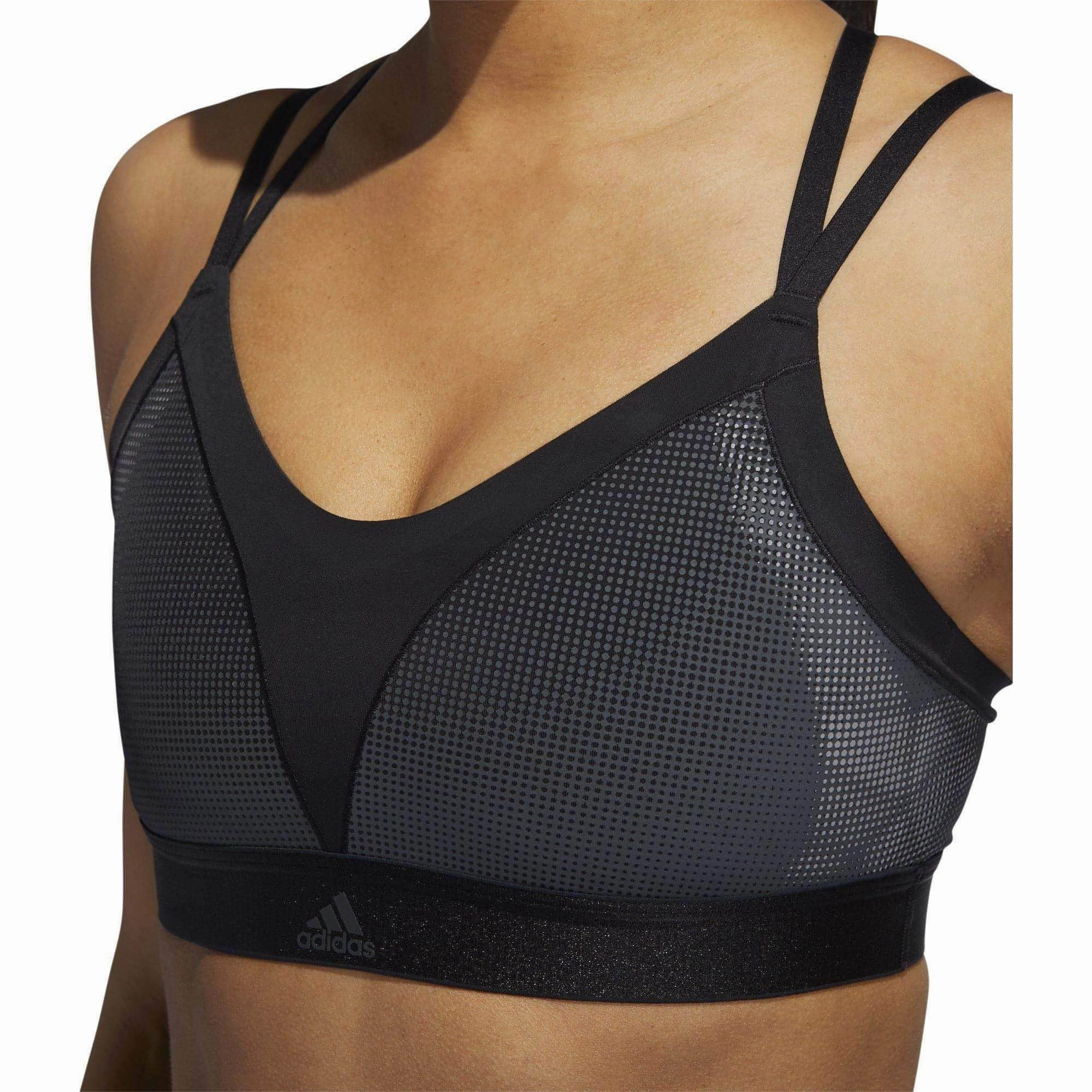 adidas All Me Womens Sports Bra - Black Stylish seams Soft seams