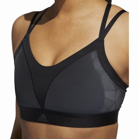 adidas All Me Womens Sports Bra - Black Stylish seams Soft seams