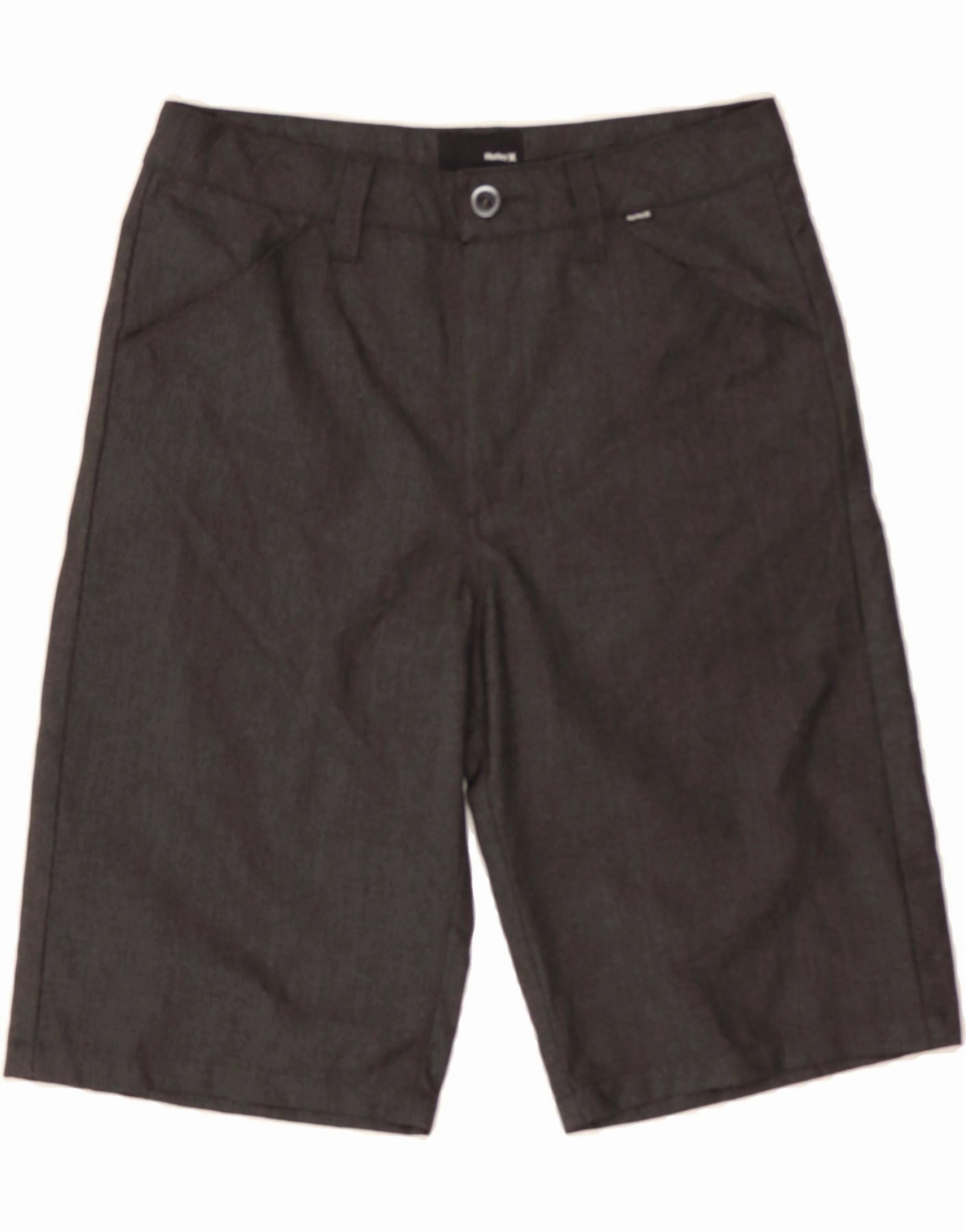 HURLEY Mens Chino Shorts W30 Medium Grey Polyester Travel Fit