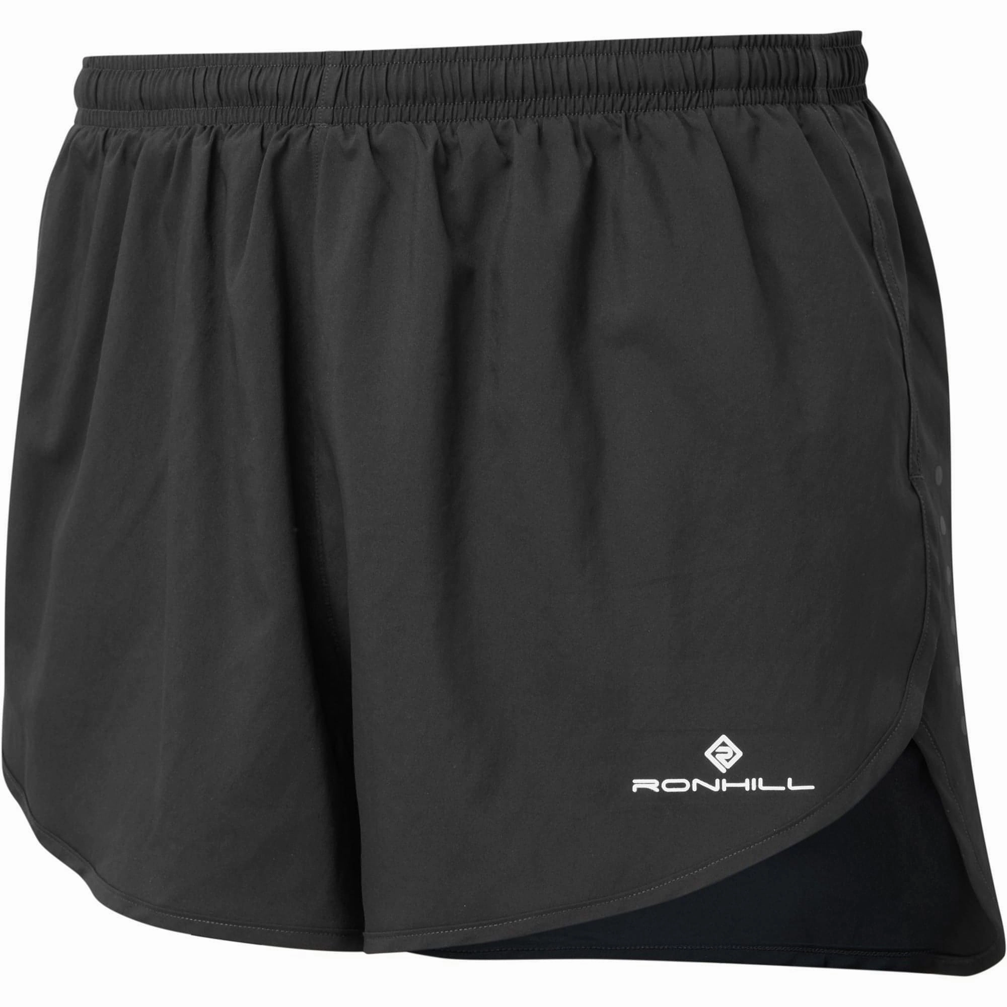 Clean Finish Cool Vibe Ronhill Core Racer Mens Running Shorts - Black