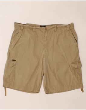 Weekend Casual EDDIE BAUER Mens Cargo Shorts W42 2XL Beige Cotton