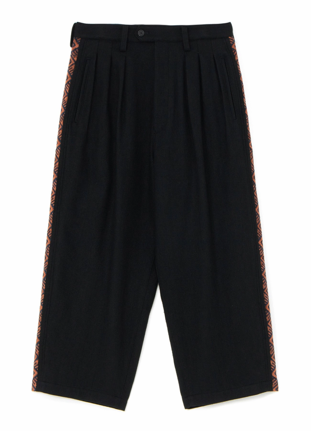 FLANNEL   ECUADORIAN WOVEN BRAID SIDE-SWITCHING PANTS Office Appropriate Flattering Fit Wear