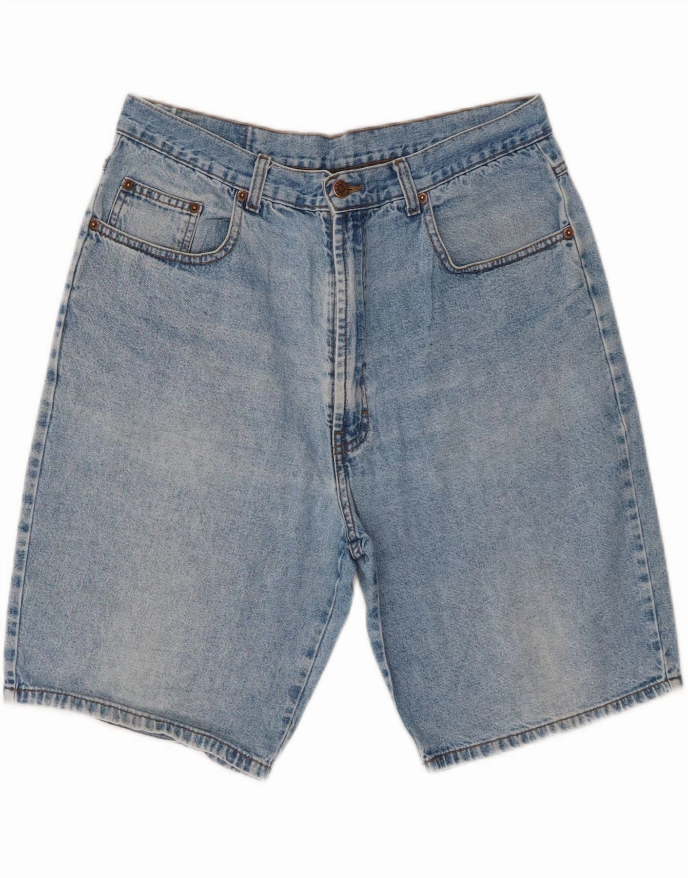 Mens Denim Shorts W36 Large Flexible Layer Fit