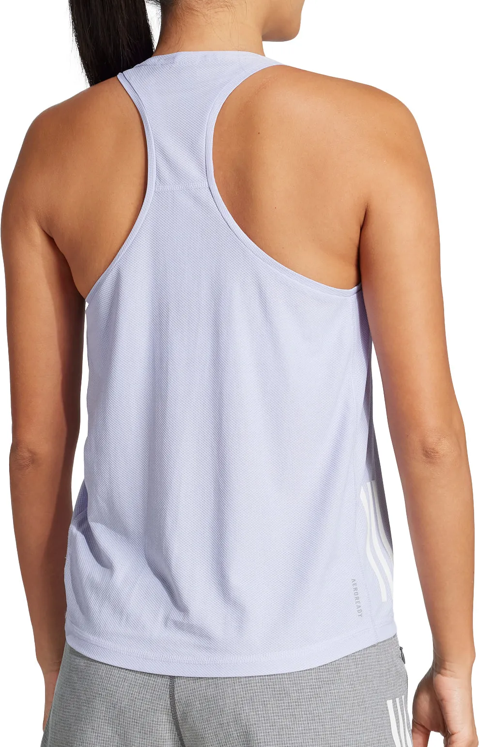 adidas Own The Run Womens Running Vest Tank Top - Purple No Shrink Fabric sequined details
