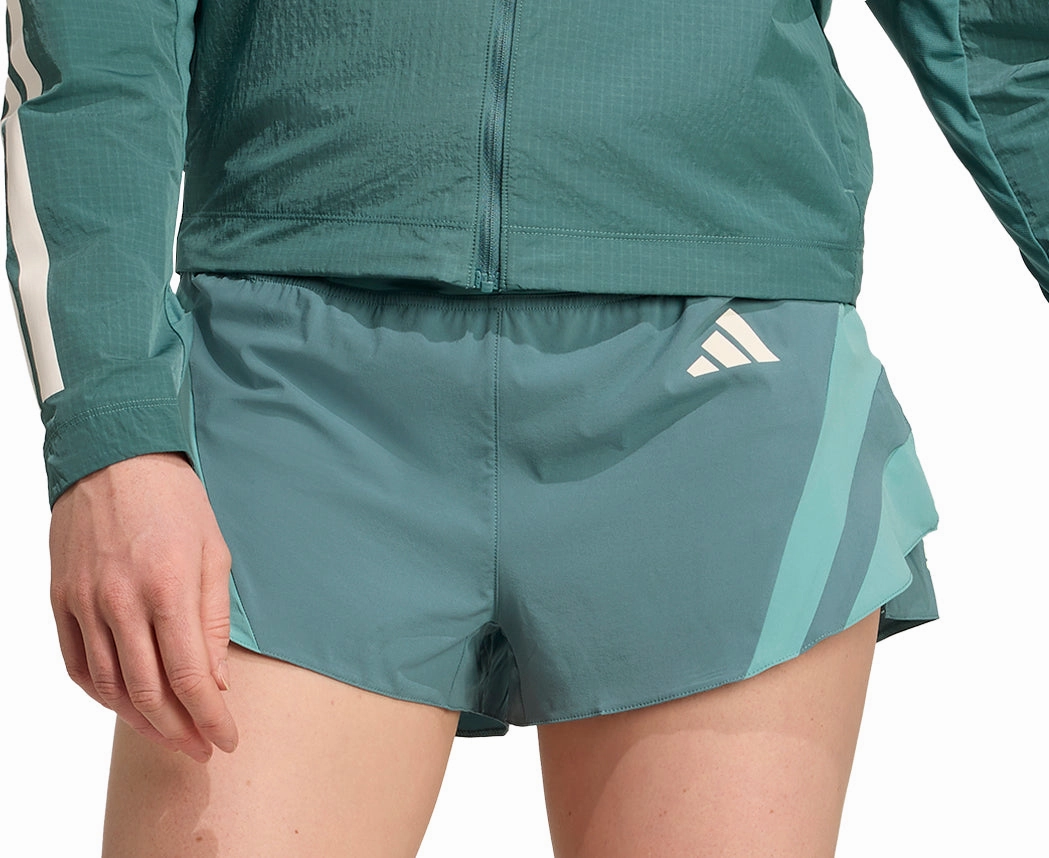 Breathable layers adidas Adizero Archive Gel 3 Inch Womens Running Shorts - Green