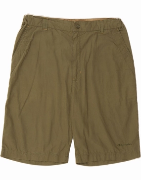 CHAMPION Mens Chino Shorts Large W34 Green Cotton Chill Breeze Chill Breeze Fit
