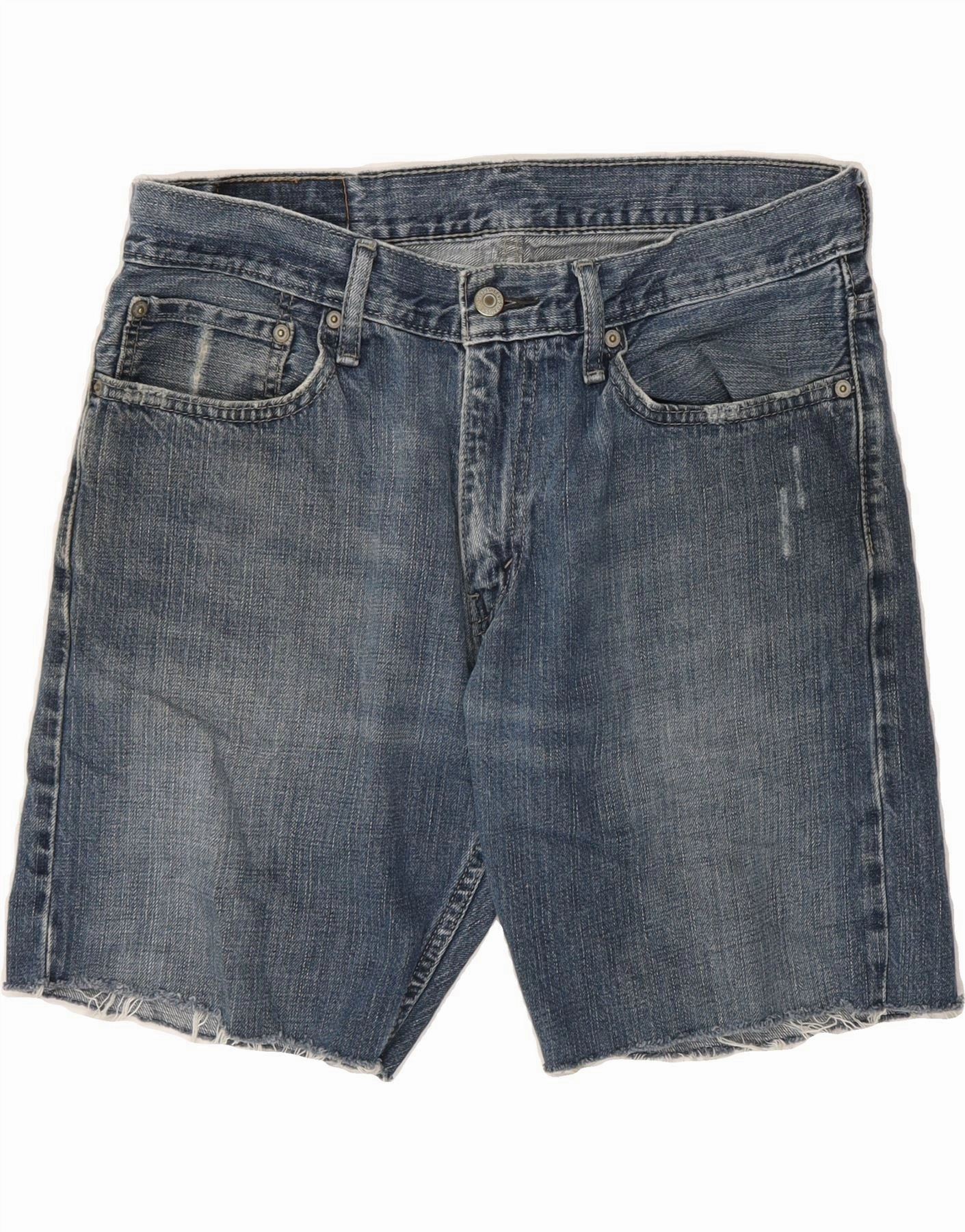 LEVI'S Mens Denim Shorts W33 Large Blue Cotton Perfect Fit Fashion Forward