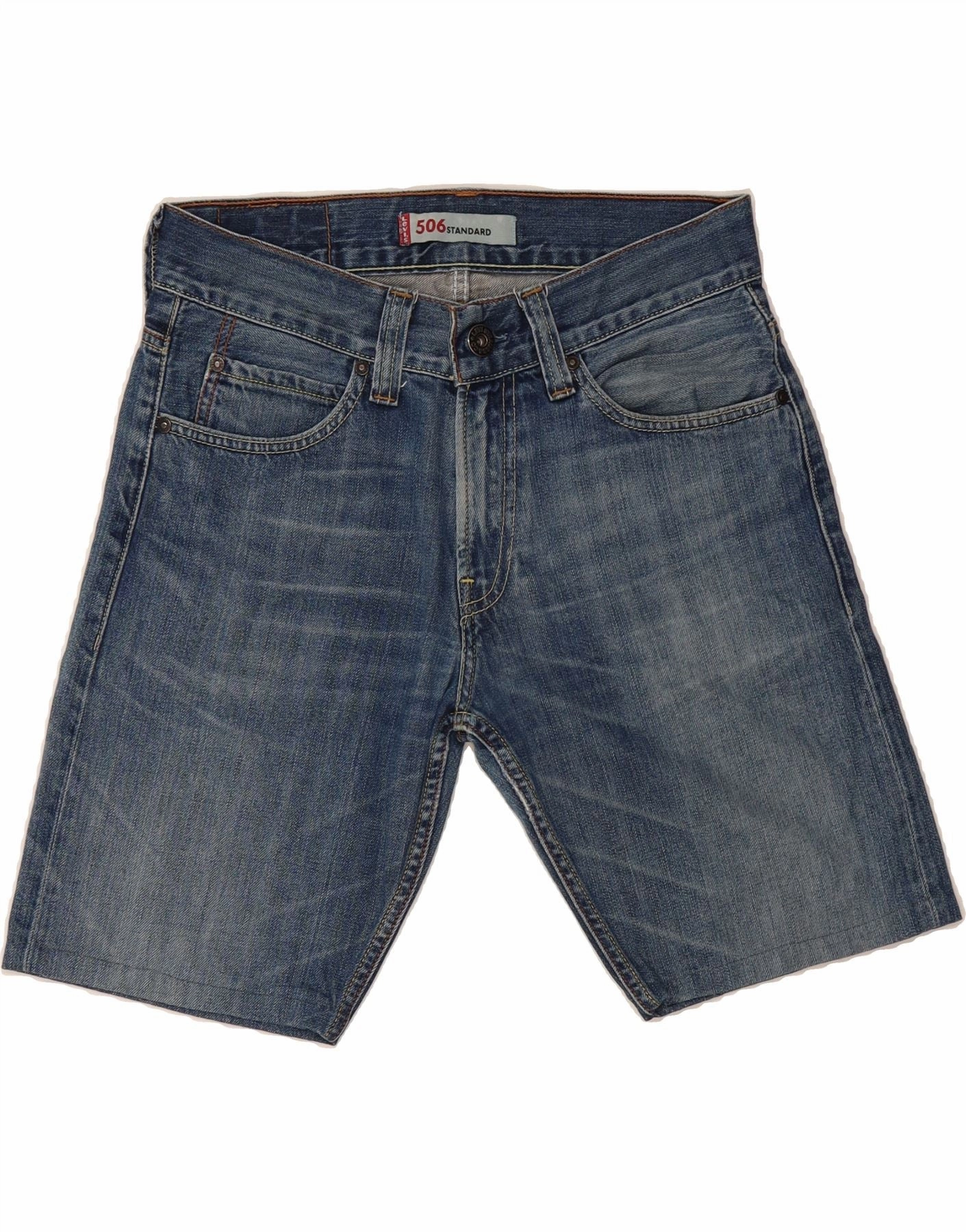 gym kit LEVI'S Mens 506 Standard Fit Denim Shorts W30 Medium Blue
