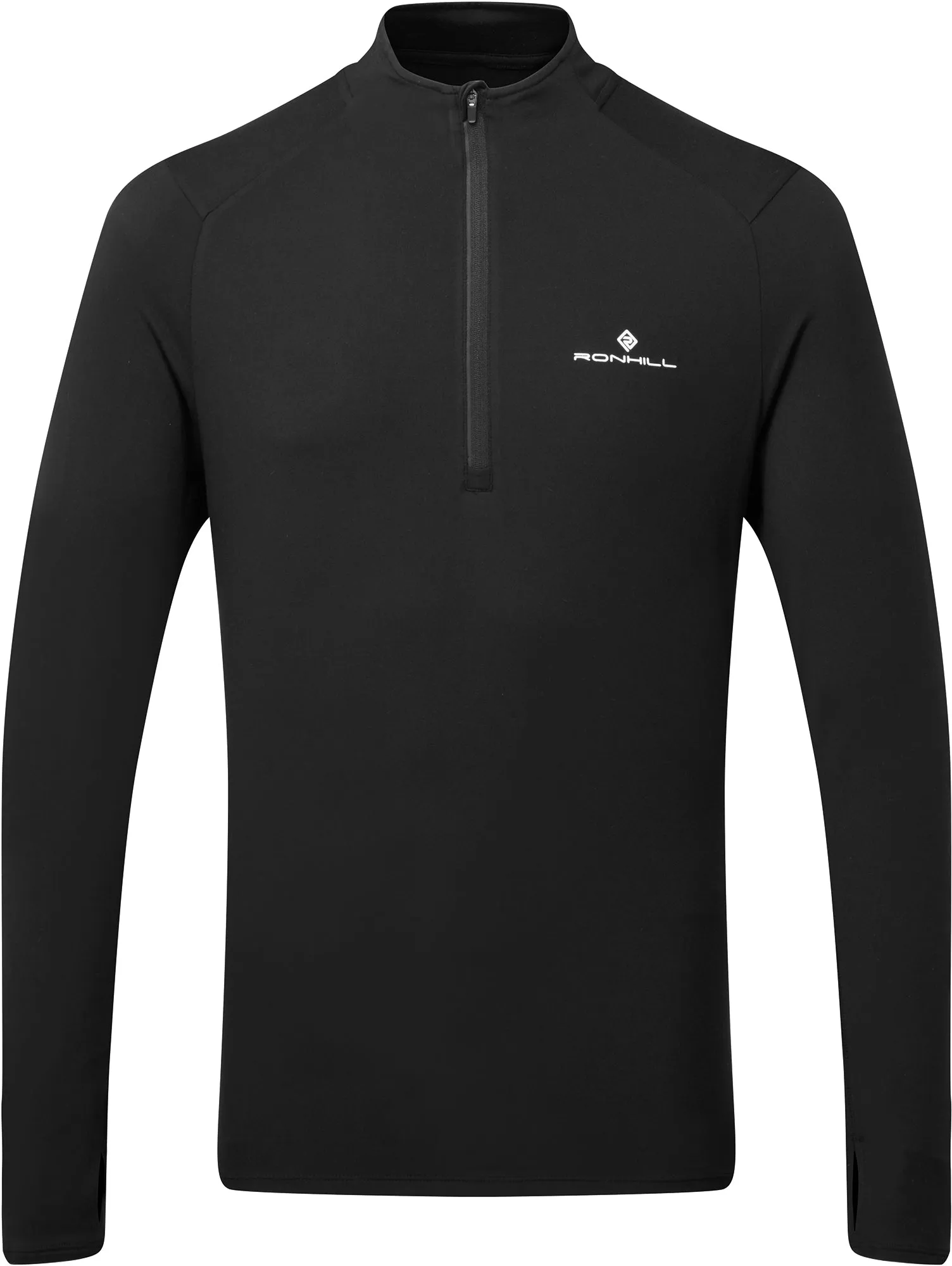 Ronhill Core Thermal Half Zip Long Sleeve Mens Running Top - Black Work efficiency Everyday Top