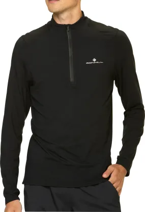 Minimalist Wear Ronhill Core Thermal Half Zip Long Sleeve Mens Running Top - Black