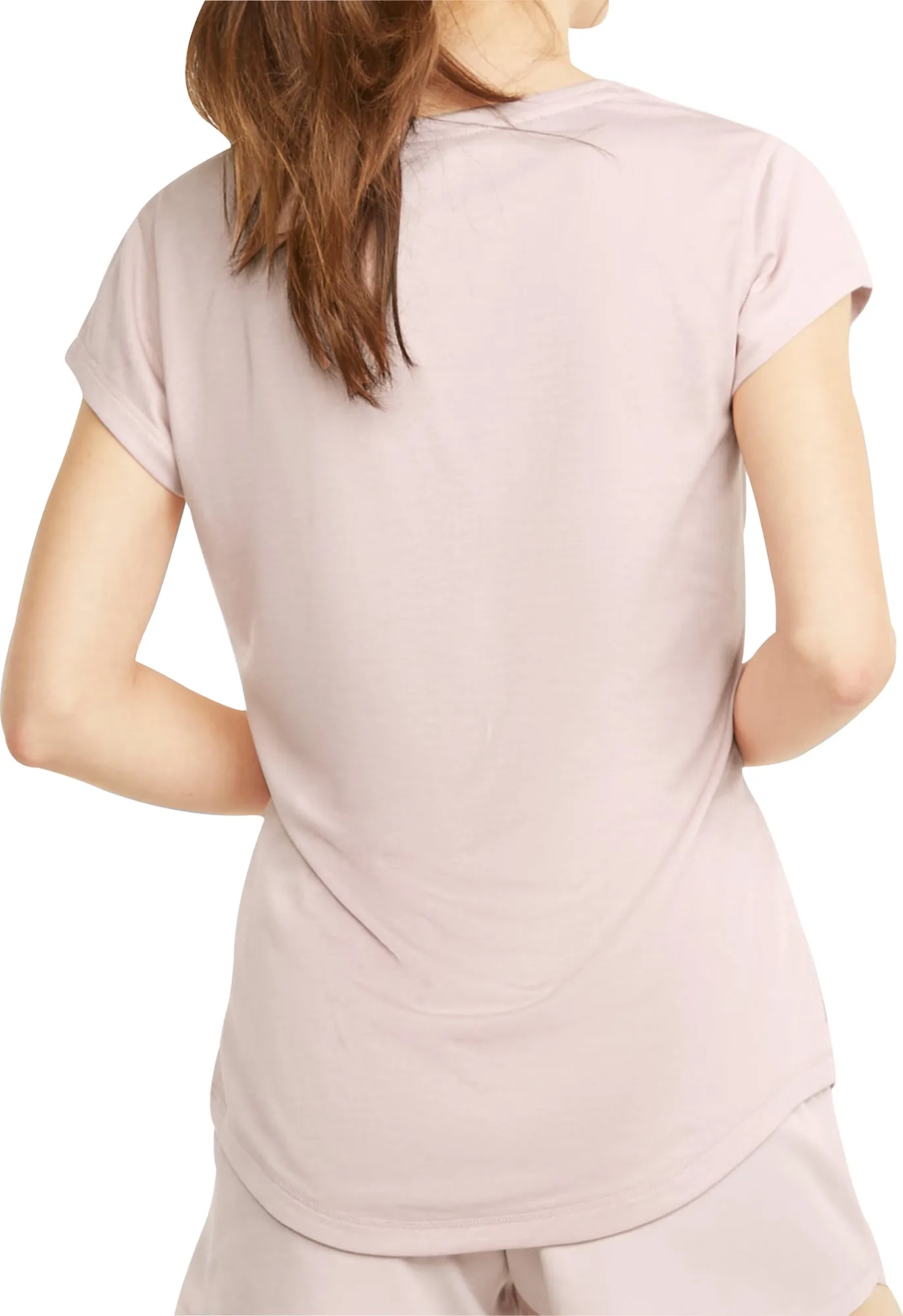 Athletic Comfort Wear Puma Favourite Heather Cat Short Sleeve Womens Training Top - Pink