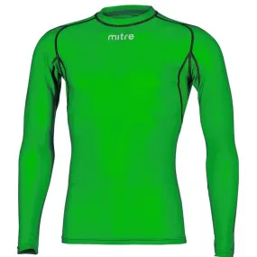 Mitre Mens Neutron Long Sleeve Compression Top Yarn Dyed Stripes Light Comfort Style