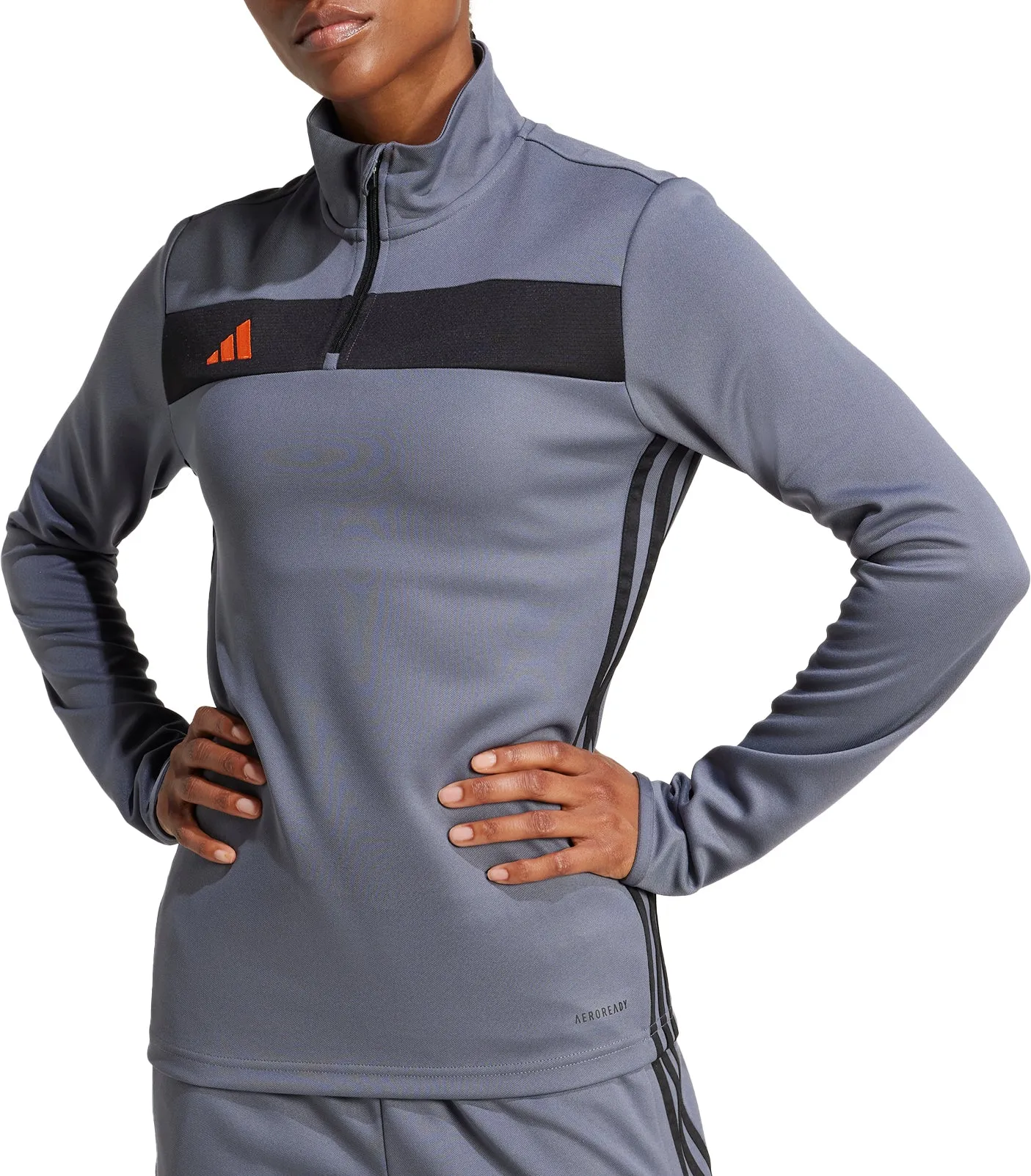 adidas Tiro 25 Essentials Half Zip Long Sleeve Womens Training Top - Grey All-Purpose Wear