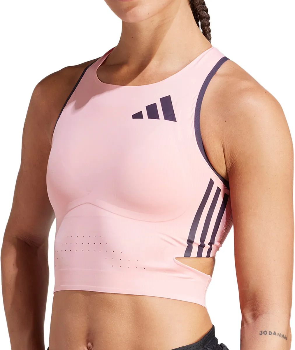 Easy Style Wear adidas Adizero Promo Womens Running Crop Top - Pink