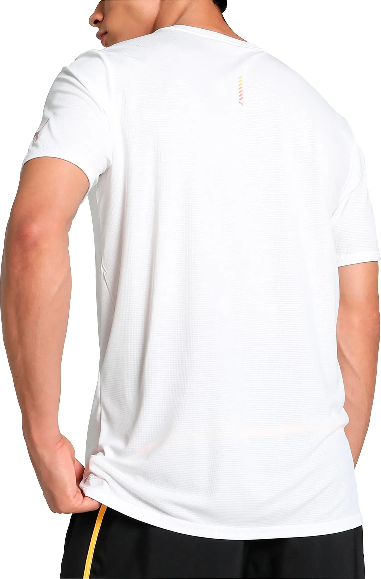 Puma Favourite Forever Faster Short Sleeve Mens Running Top - White Vibrant Colors