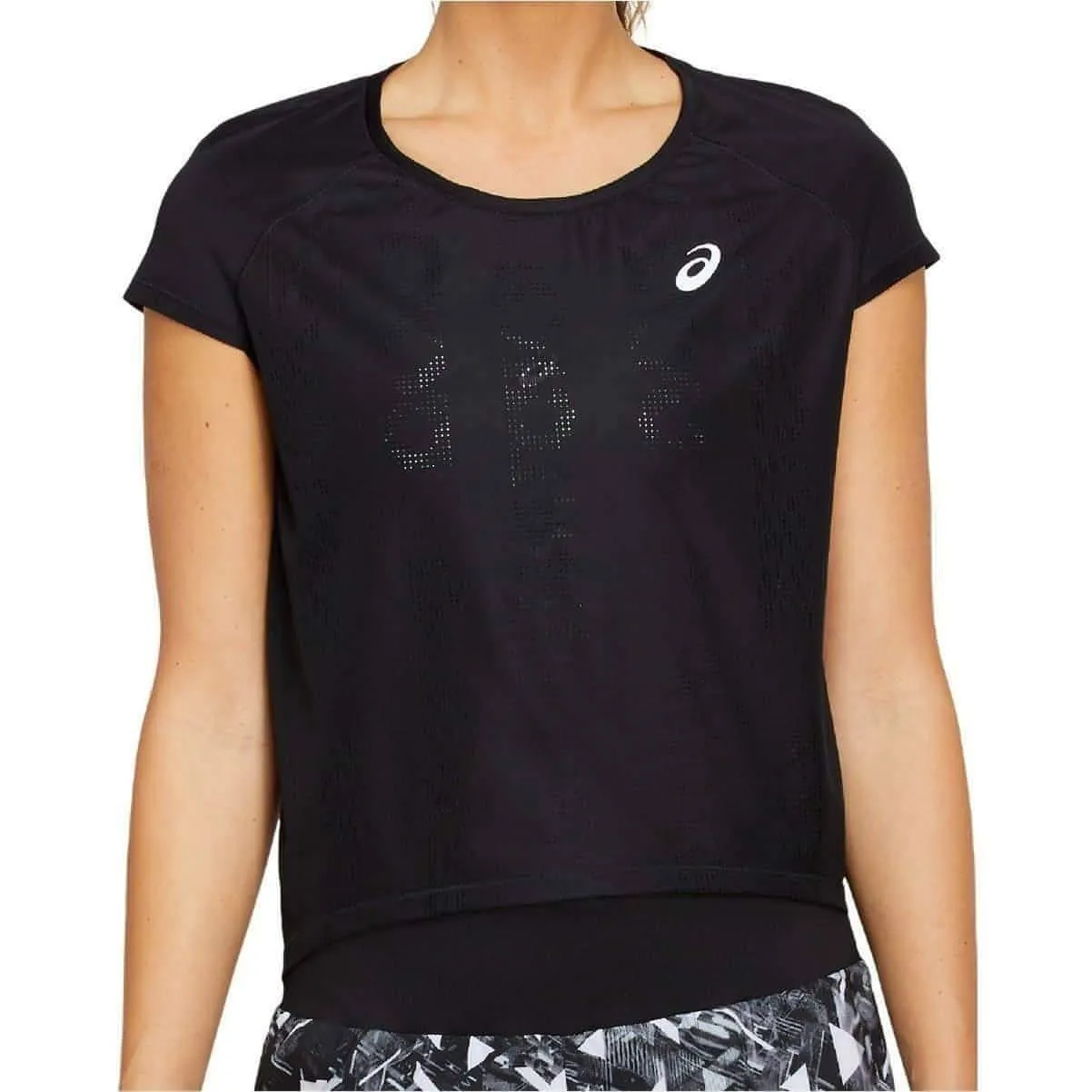 Casual Comfort Look Asics Future Ventilate Short Sleeve Womens Running Top - Black