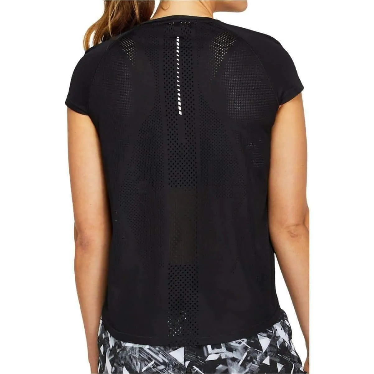 Asics Future Ventilate Short Sleeve Womens Running Top - Black Comfy Look SlimFitDesign