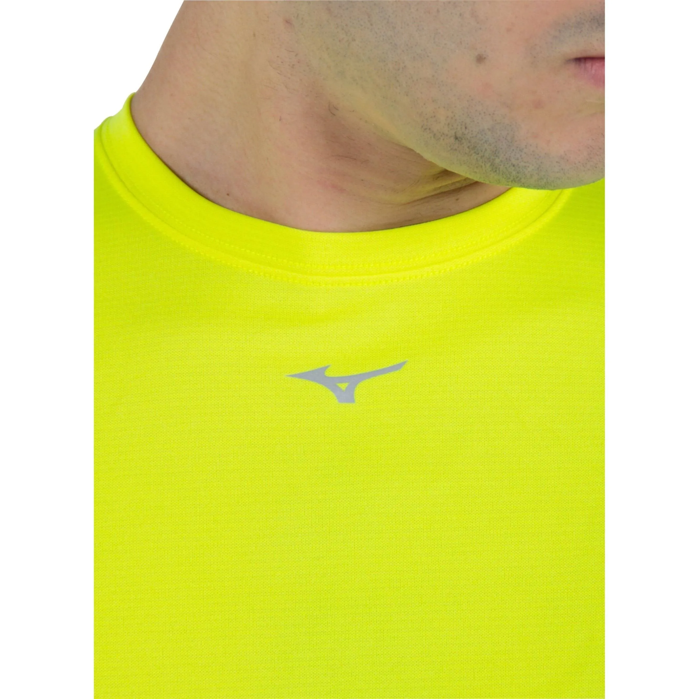 Minimal Comfort Style Stylish Design Mizuno Breath Thermo Mid Weight Long Sleeve Mens Running Top - Yellow