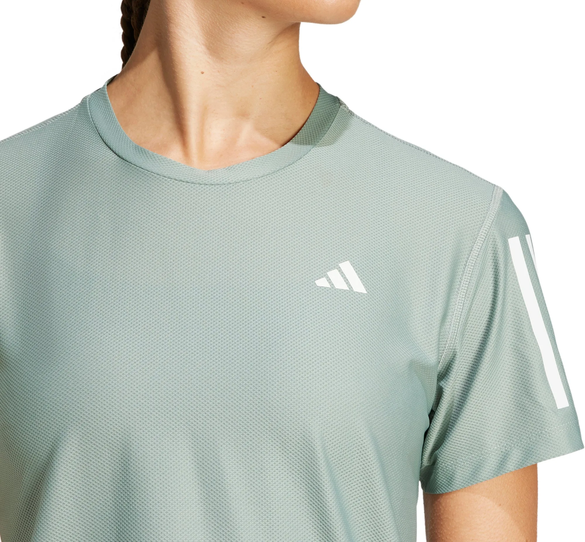 Comfy Pieces adidas Own The Run Short Sleeve Womens Running Top - Green
