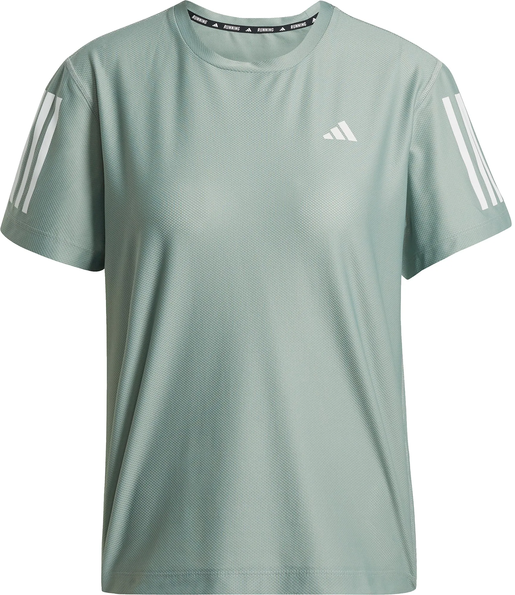 ReinforcedHems adidas Own The Run Short Sleeve Womens Running Top - Green