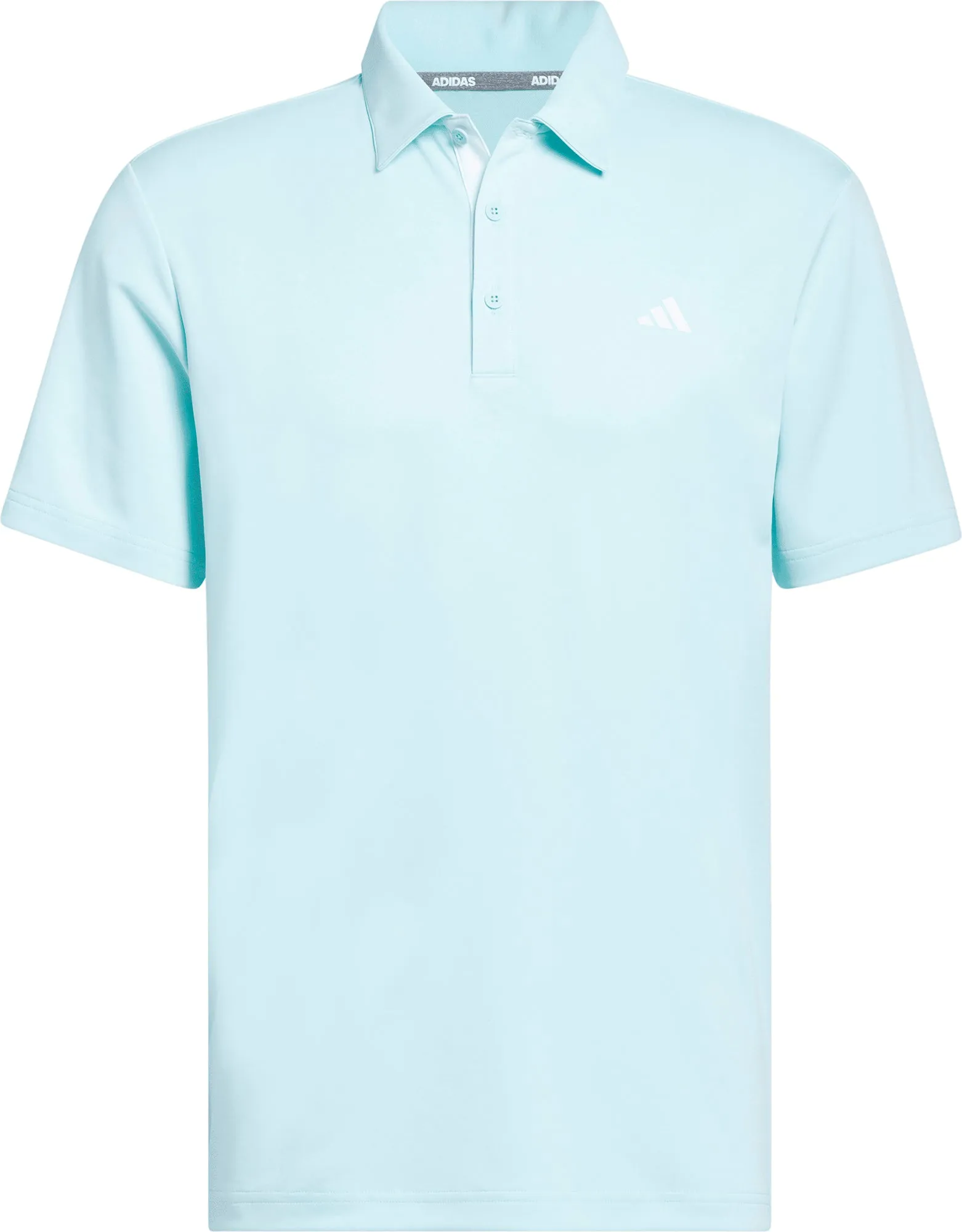 Animal Print Ribbed Collar Trim adidas Drive Heather Short Sleeve Mens Golf Polo Shirt - Green