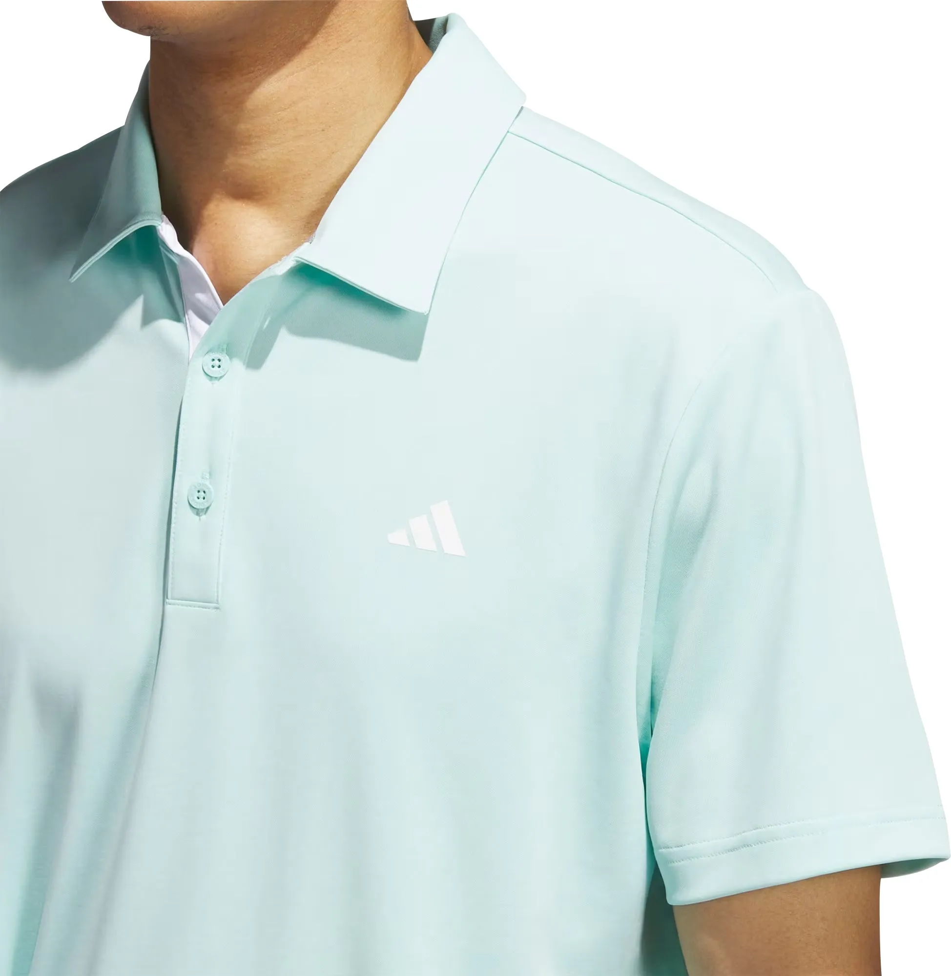 Fuzz Free Surface Bold Style adidas Drive Heather Short Sleeve Mens Golf Polo Shirt - Green
