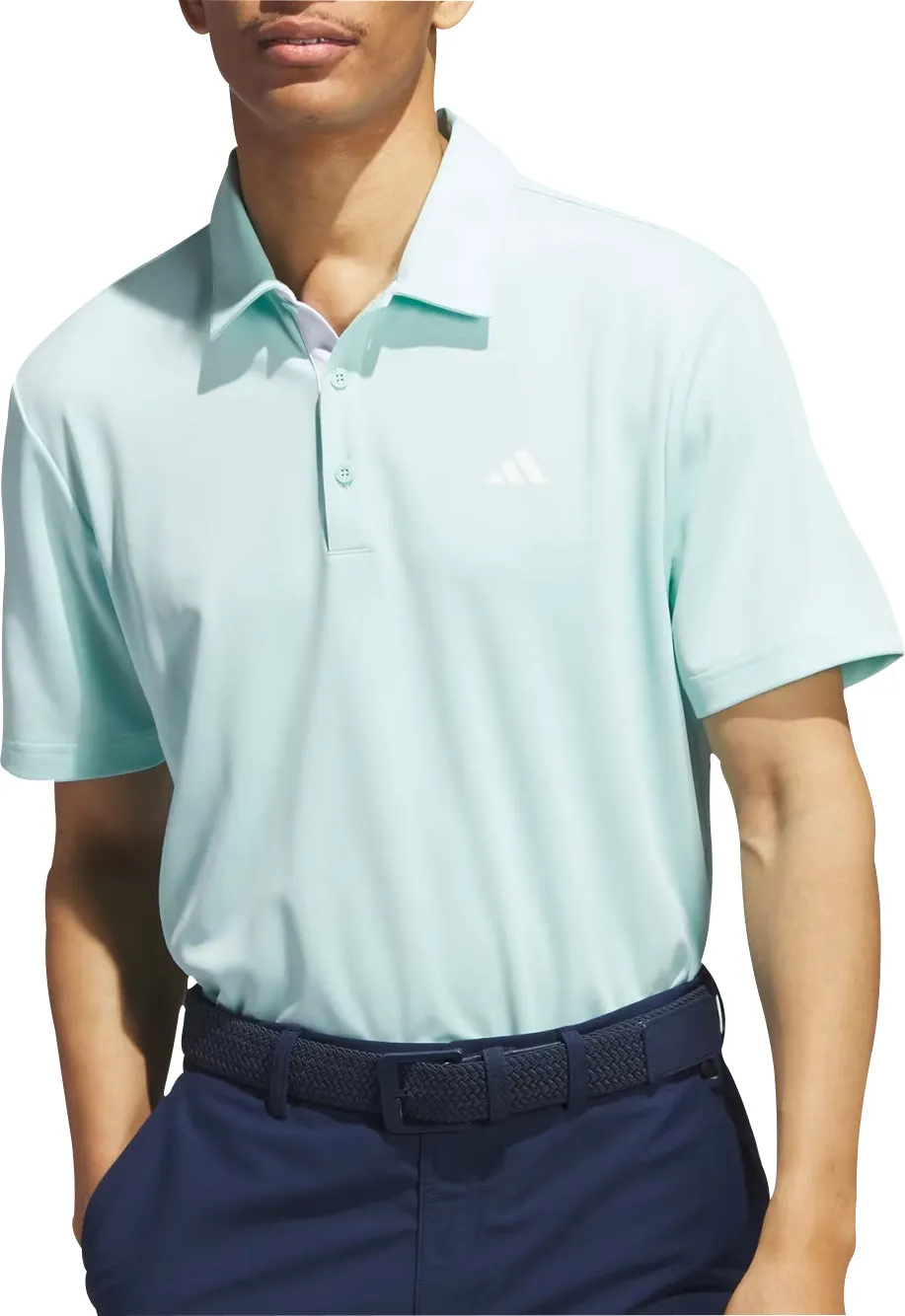 EasyCareFinish adidas Drive Heather Short Sleeve Mens Golf Polo Shirt - Green