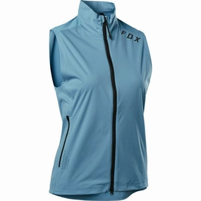 Fox Flexair Womens Cycling Gilet - Blue Anti-pilling windy