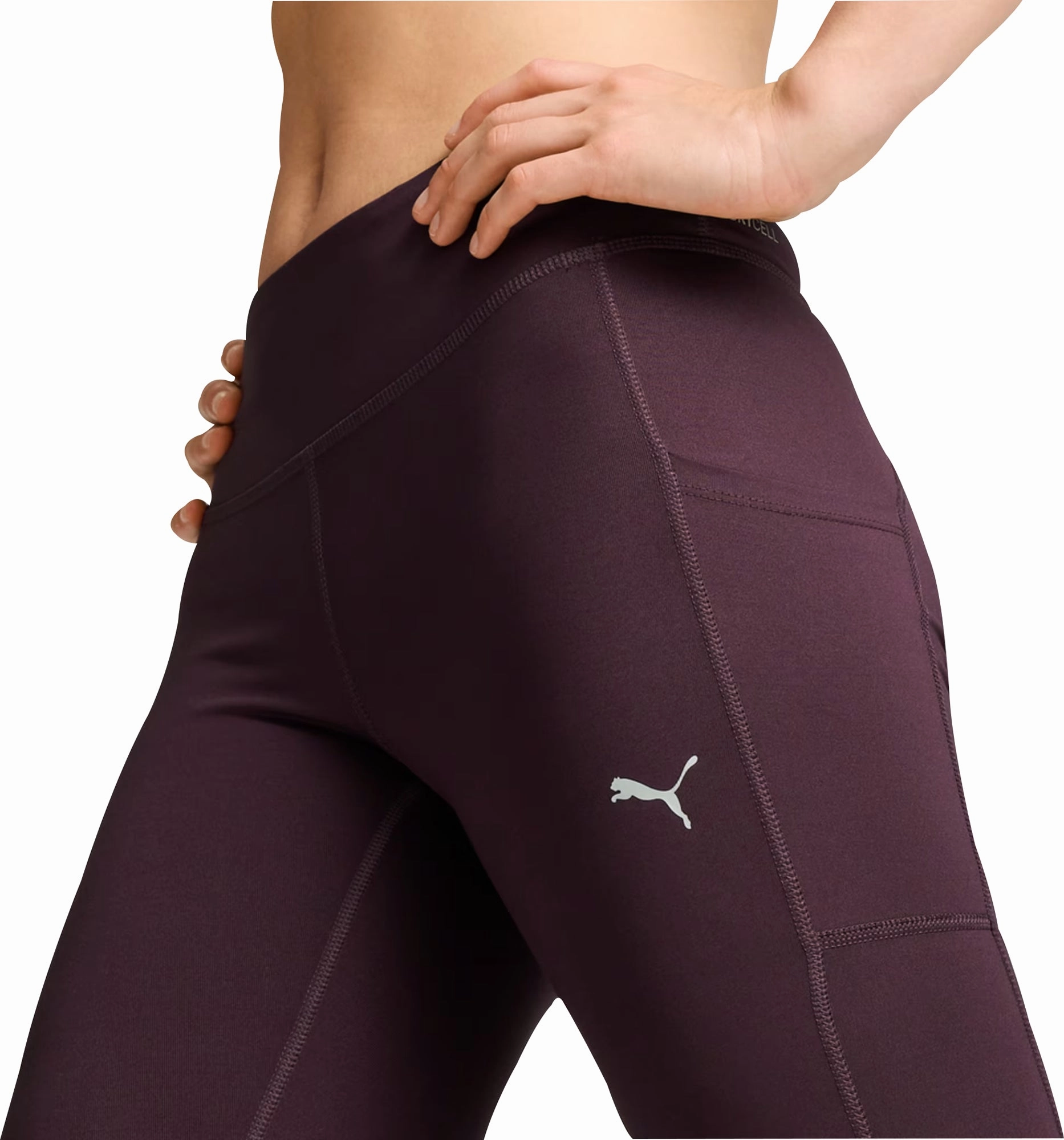 Puma Favourites Velocity Womens Long Running Tights - Purple Active Comfort Double Layered Fabric