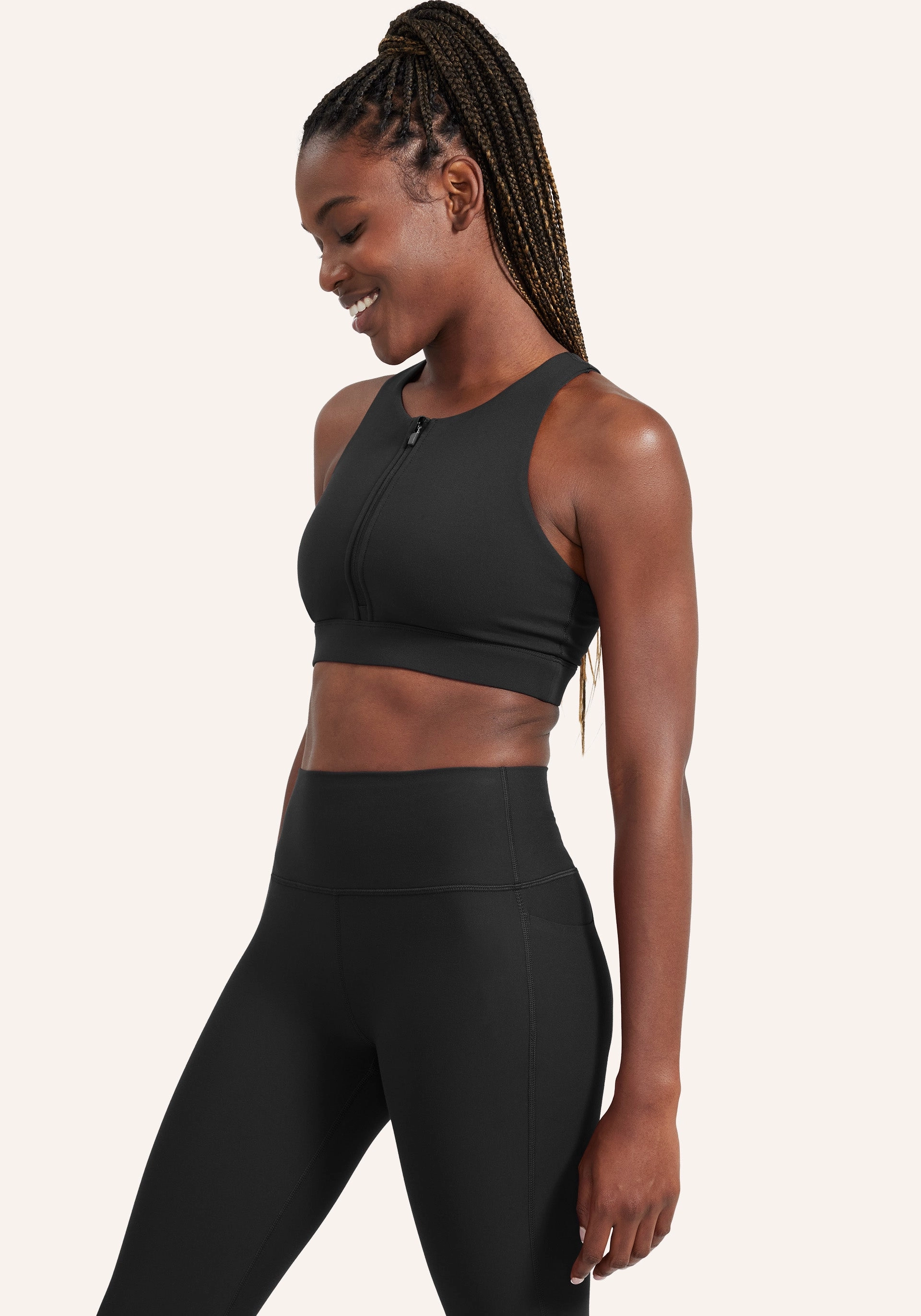 Active Lifestyle Cadent High Neck Zip Bra