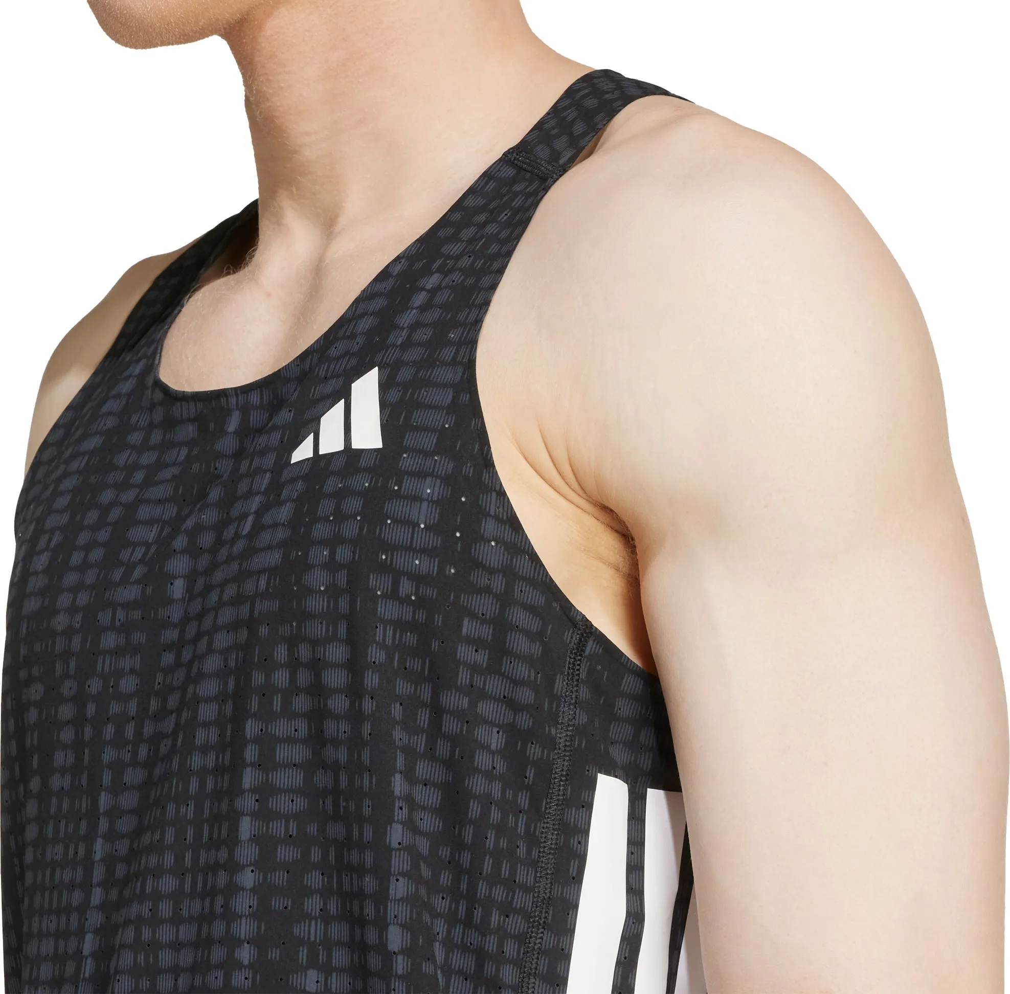 adidas Adizero Mens Running Vest - Black Stable performance