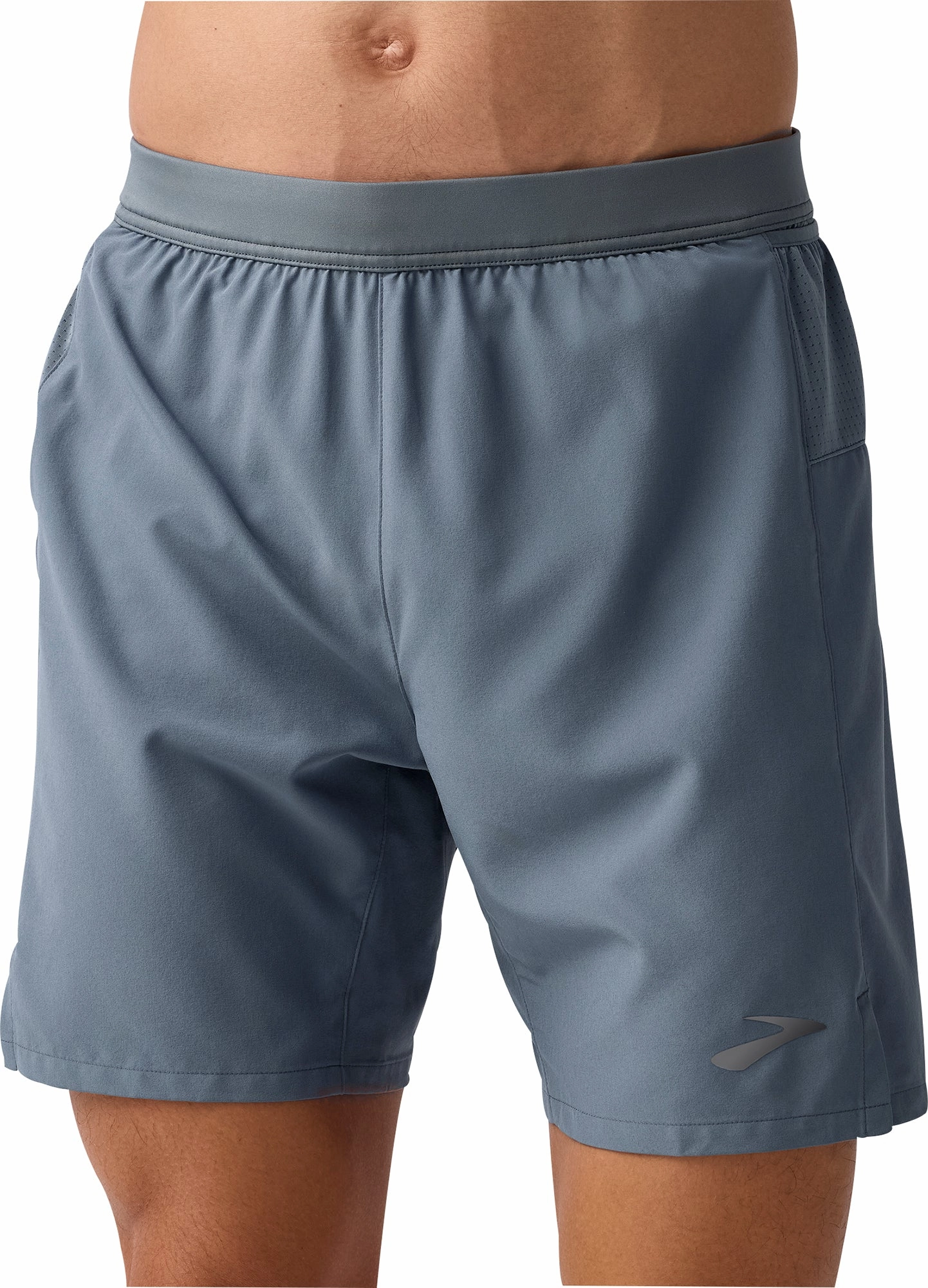 Brooks 7 Inch Journey 2 In 1 Mens Running Shorts - Grey beach volleyball gear