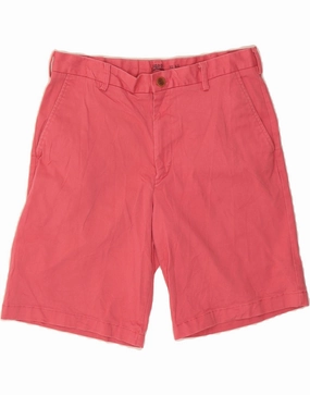 IZOD Mens Chino Shorts W32 Medium Pink Cotton Soft Comfort Active Mode