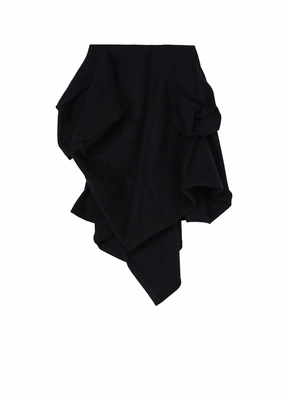 SUN DRYING SUPER100 MELTON ASM BOX DETAIL SKIRT PermeableCloth Casual Appeal