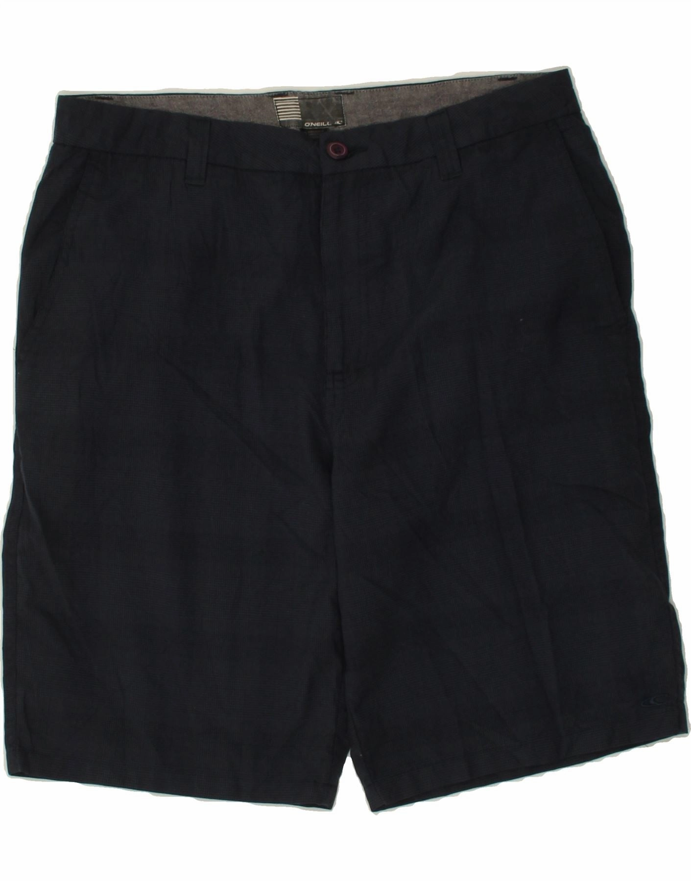 Running Gear equestrian wear O'NEILL Mens Chino Shorts W33 Medium  Navy Blue Check Polyester